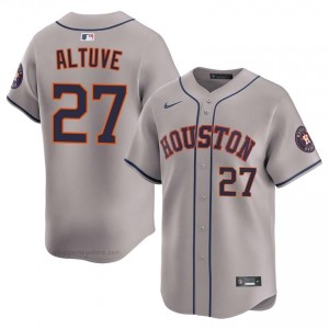 Gray Jose Altuve #27 Houston Astros Baseball Embroidery Jersey | Gameday Men Fit 68918271