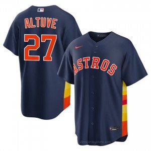 HOU Astros Jose Altuve #27 Navy Men Baseball Jersey | 2026 Season Premium 27611700