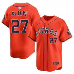 Jose Altuve #27 Houston Baseball Jersey | Pro-Grade Men Orange Sewn Edition 45083023