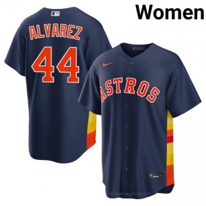 Stros Yordan Alvarez #44 Navy Women Baseball Jersey | 2026 Season Genuine 49849523