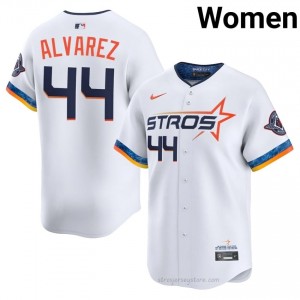 White Yordan Alvarez #44 Houston Astros Baseball City Connect Embroidery Jersey | Professional Women Fit 31668098