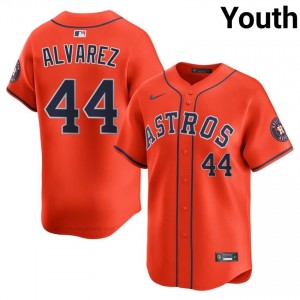 HOU Astros Yordan Alvarez #44 Orange Youth Baseball Jersey | 2026 Season Iconic 67593785